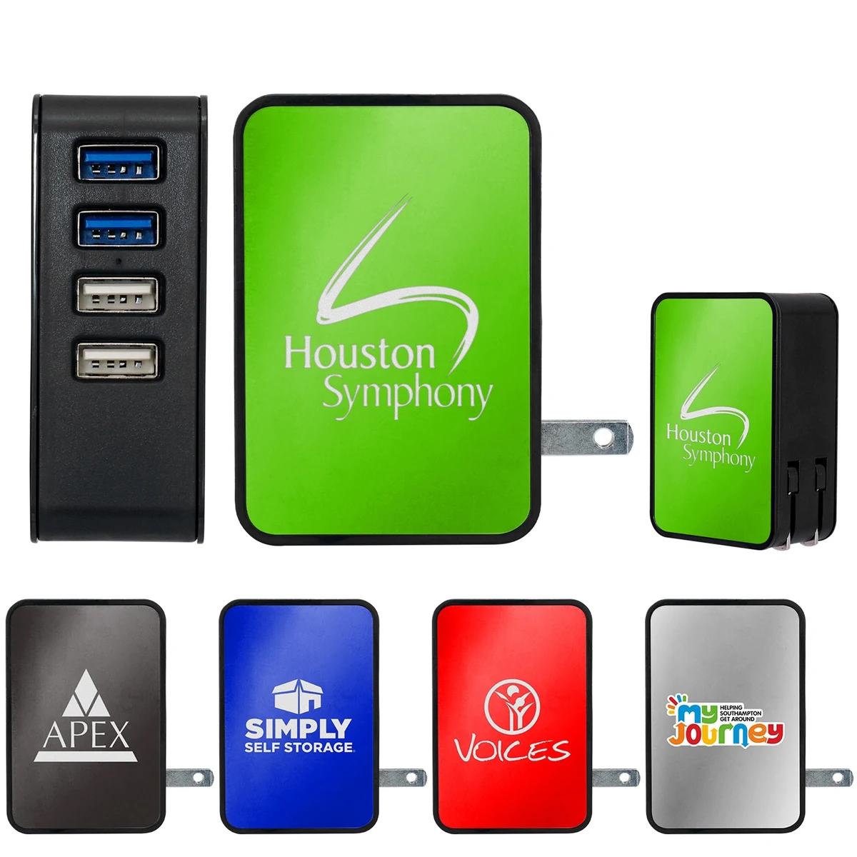 UL 4 PORT VIVID USB FOLDING WALL CHARGER 1
