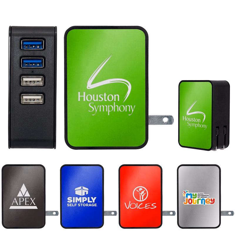 UL 4 PORT VIVID USB FOLDING WALL CHARGER