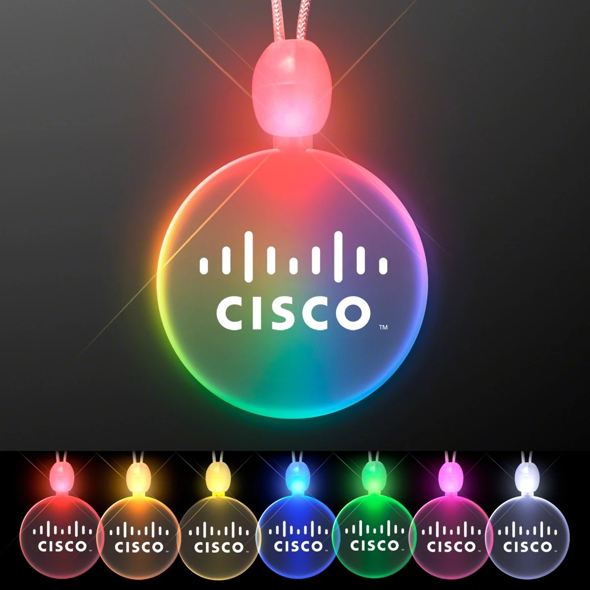 Light-up Acrylic Circle LED Necklace 1