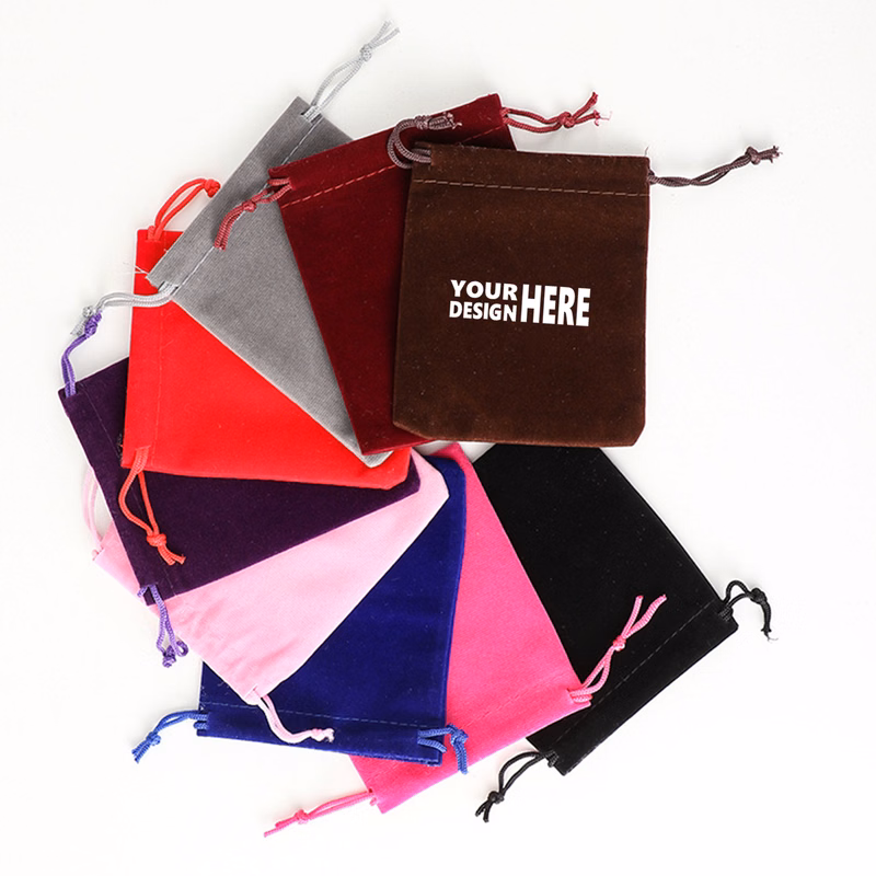 Gift Packaging Velvet Jewelry Pouch Drawstring Bags