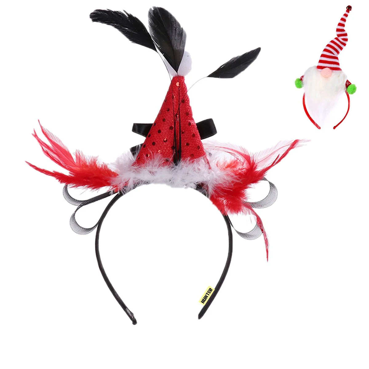 Plastic Christmas Party Feather Hair Accessories Headband 1