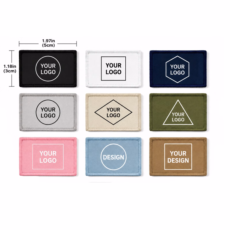 Custom Printed Patch with Woven Border & Heat Backing