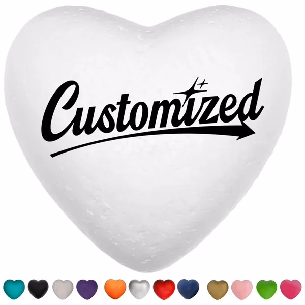Custom Heart Shaped Foam Stress Ball — Blood Drive & Healthcare Promo Giveaway