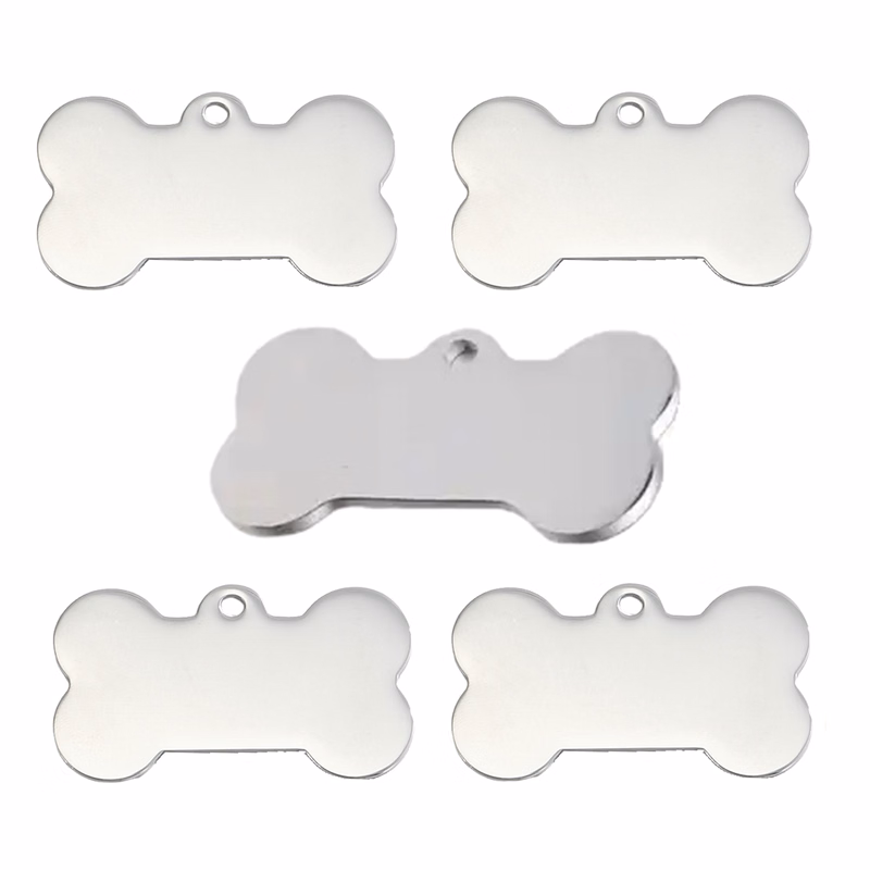 Bone Shaped Brass Pet Tag