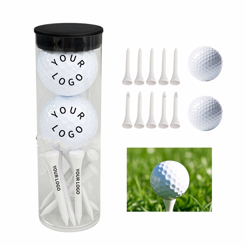 Synthetic Rubber Golf Ball With Wooden Tee Set