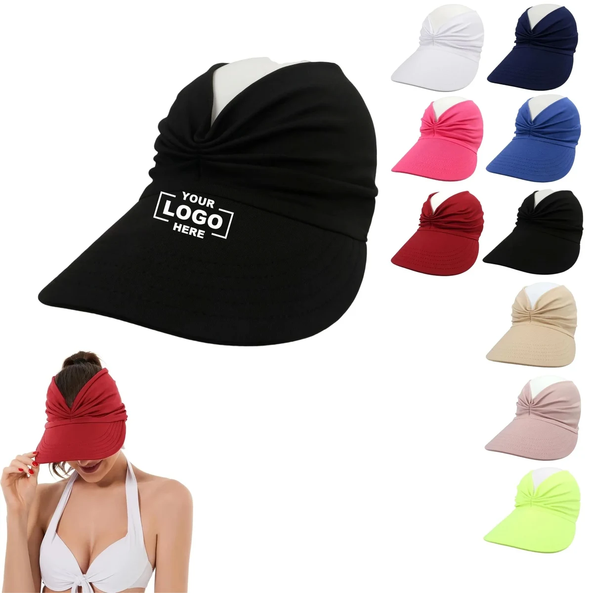 Women's Outdoor Sun Protection Empty Top Sun Hat 1