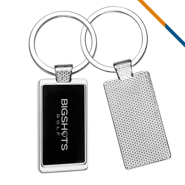 Custom Chrome Hawkin Key Tag with Dark Reflective Center — Restaurant & Hospitality Promo 1
