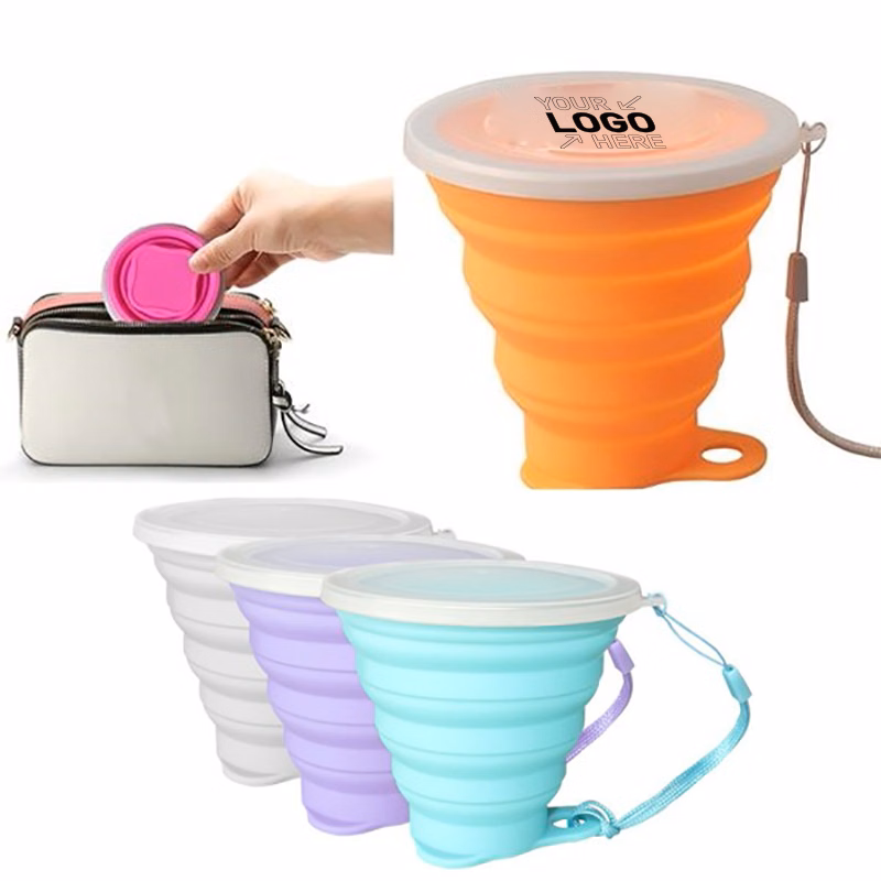 Outdoor Environmental Foldable Triangle Silicone Cup