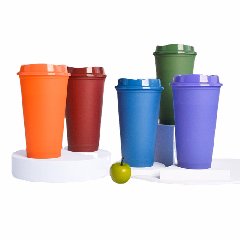 450ML 16 Oz Color Plastic Cup Temperature Sensitive Milk Tea Cup