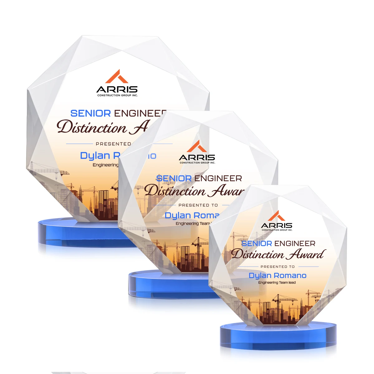Kitchener VividPrint™ Award on Alberton Base - Sky Blue 1