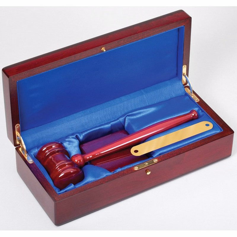 Rosewood Gavel And Case