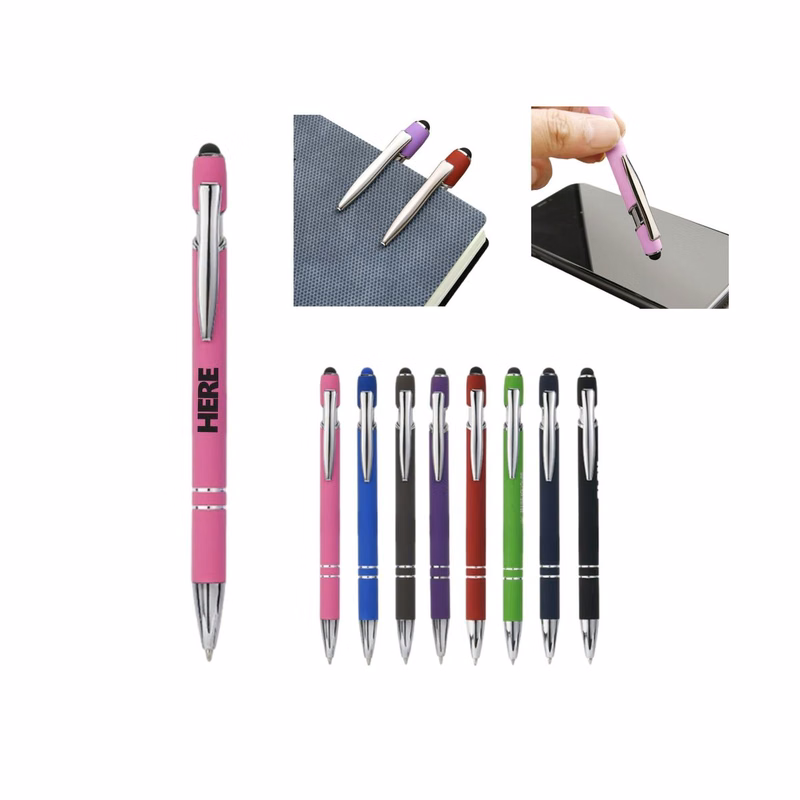 Retractable Ballpoint Pen With Touch Stylus Tip