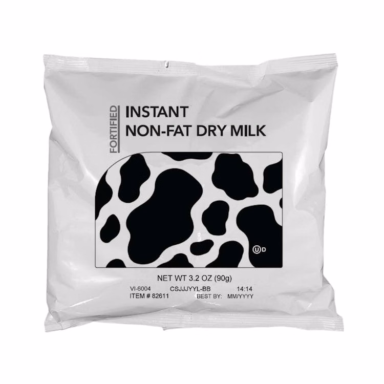 Fortified Instant Non-Fat Dry Milk - 60 Pack 3.2 oz