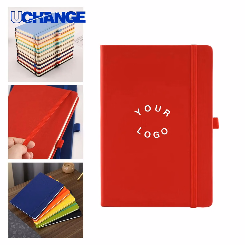 A5 Notebook Set with Attached Pen for Office Use