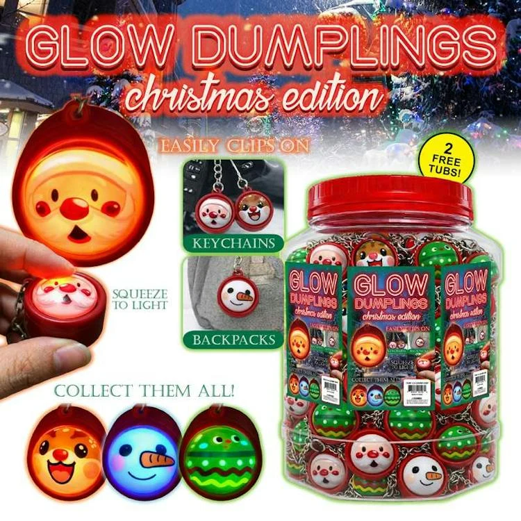 Light Up Christmas Key Chain Dumplings - Assorted 1