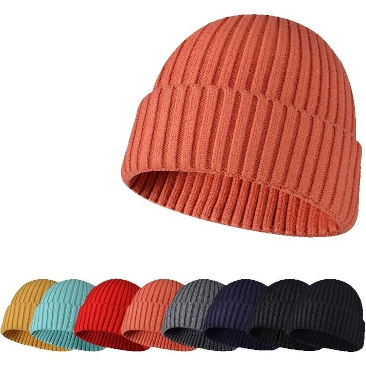 Custom Embroidery Thick Ribbed Knit Beanie 1