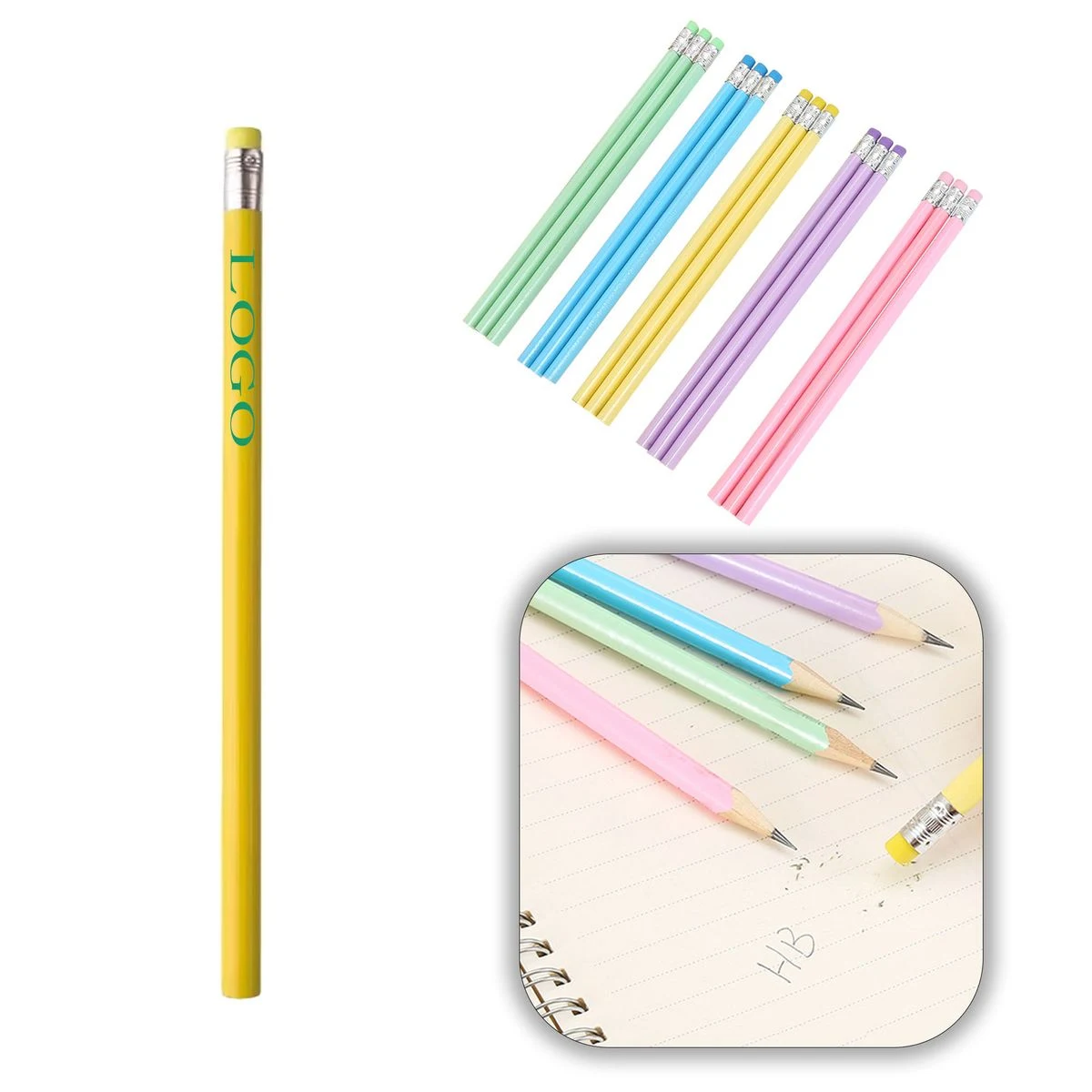 Macaron Triangular Basswood Pencils 1