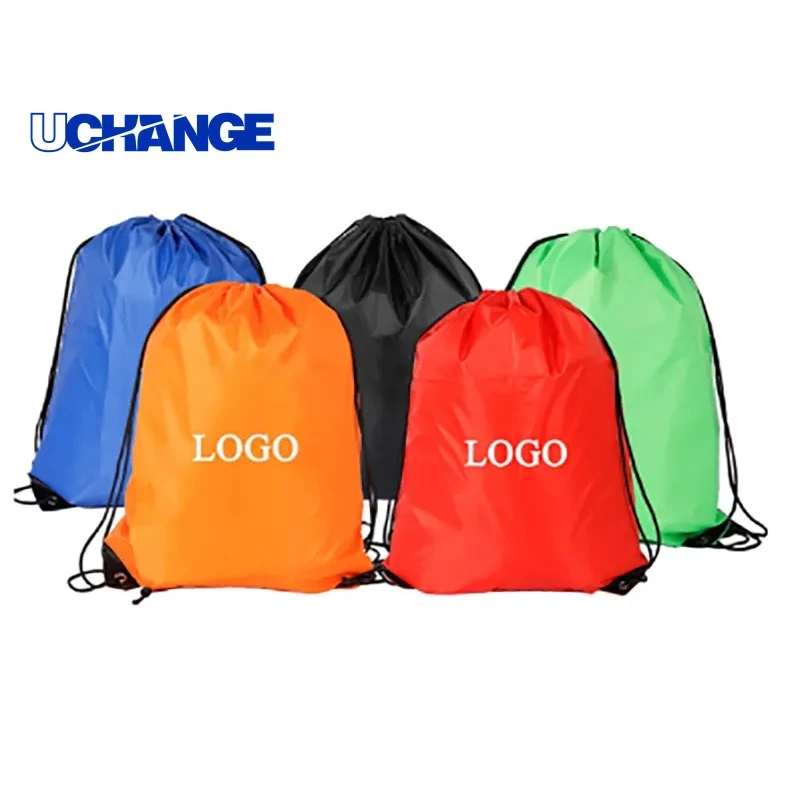Polyester Drawstring Backpack Simple Everyday Carry 1
