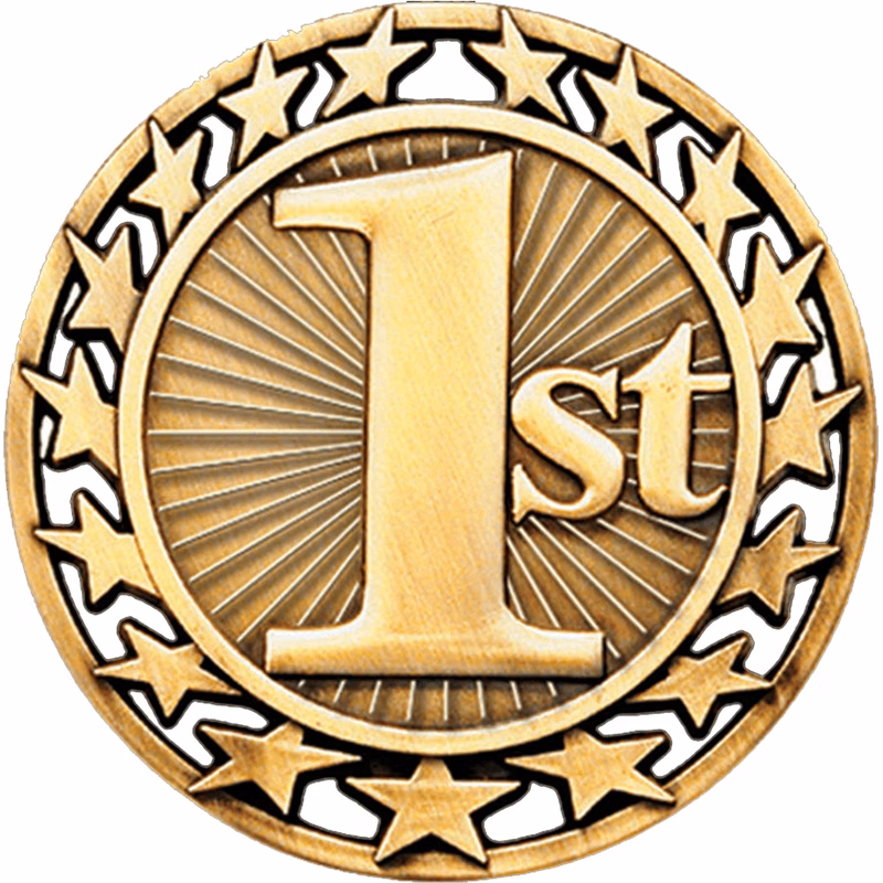 Stock Star Sports Medals: 1st Place