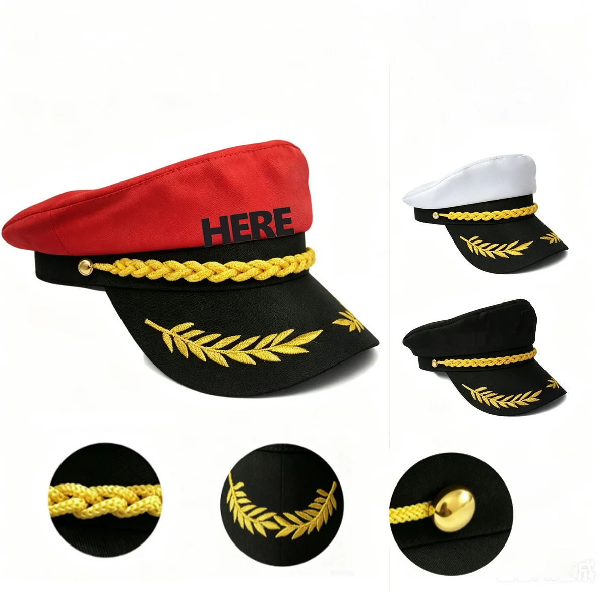 Nautical Party Hat with Embroidery 1