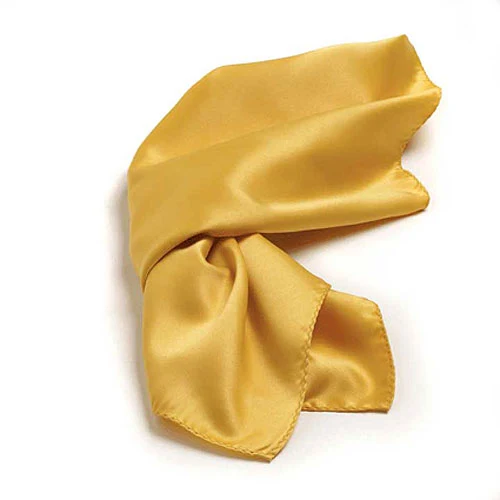 Gold Polyester Satin Scarf - 30"x30" 1
