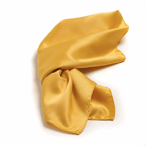 Gold Polyester Satin Scarf - 30"x30"