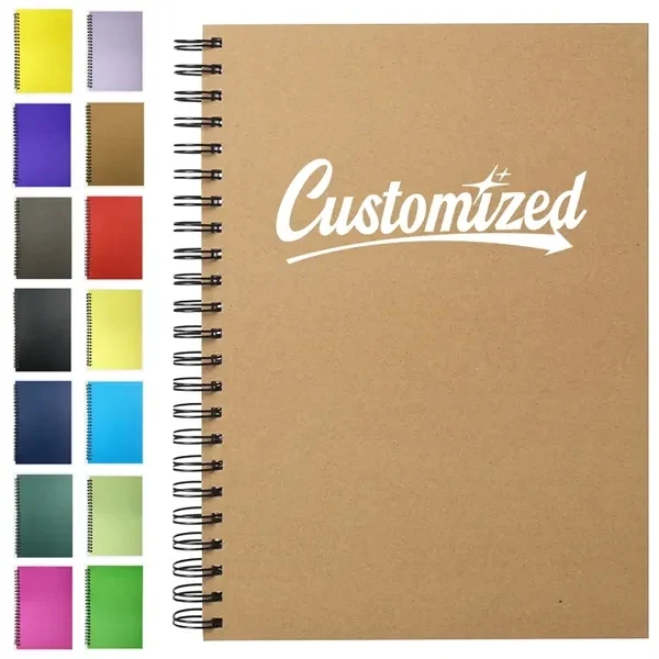 Custom Canvas Spiral Bound Notebook with Lined Pages — Professional Writing Journal 1