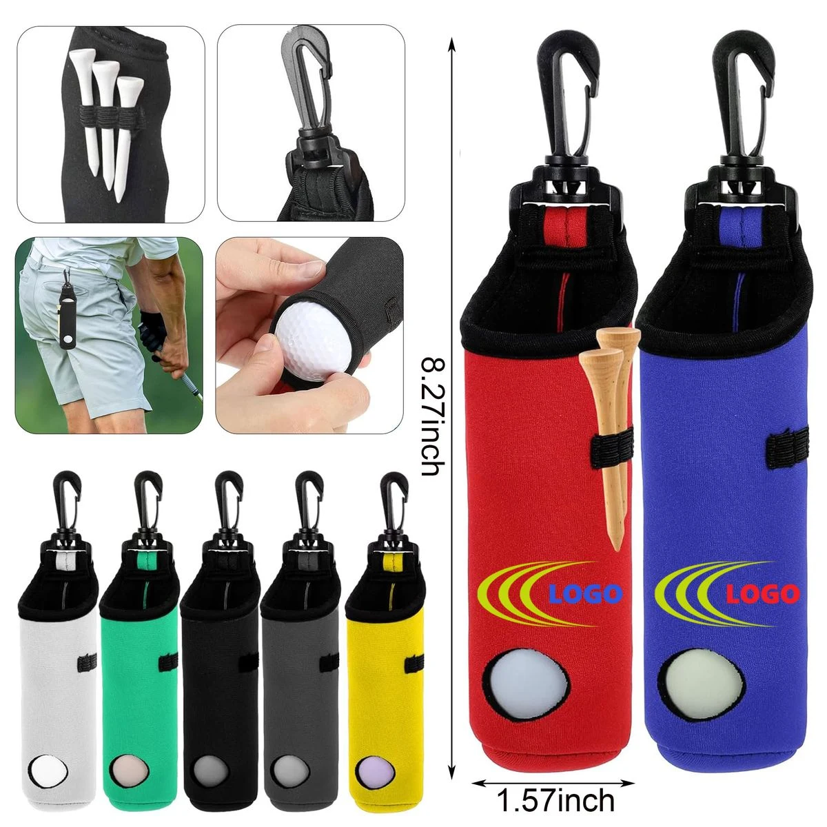 Waterproof Golf Ball Bag With Hooks 1