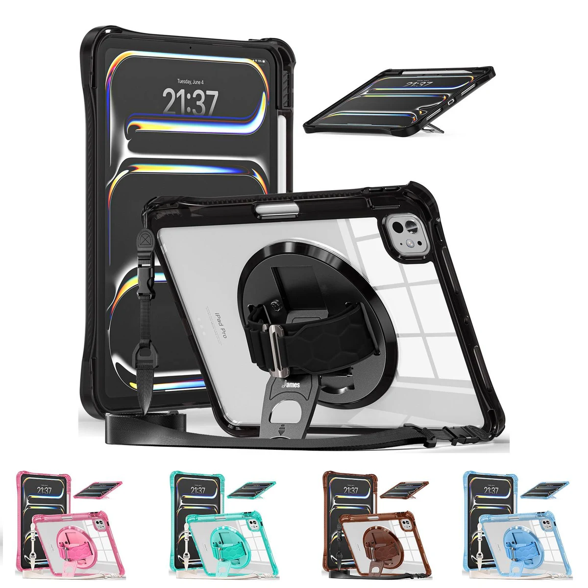 Transparent acrylic rotating stand 10.2 anti-fall case wit 1
