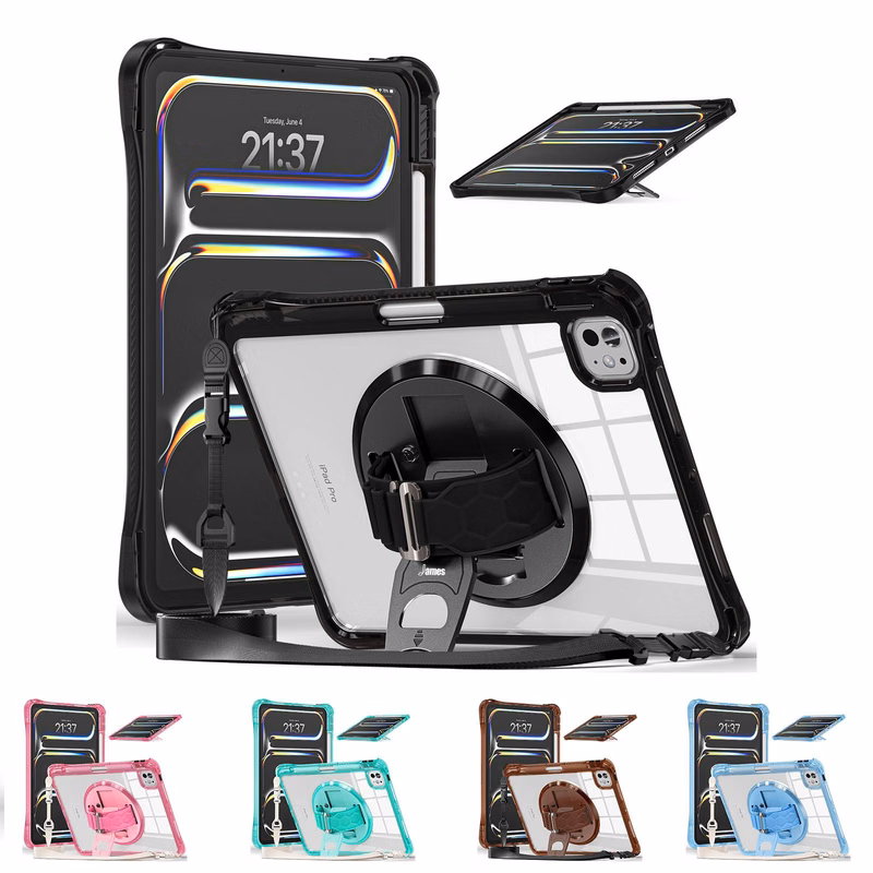 Transparent acrylic rotating stand 10.2 anti-fall case wit