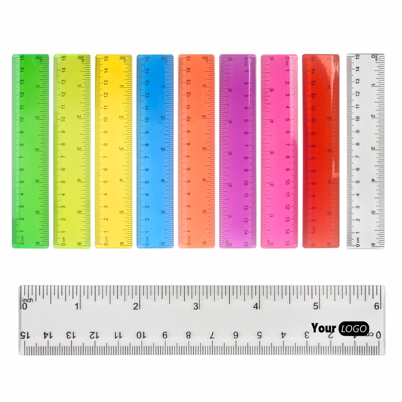 Transparent Plastic Ruler 6 Inch