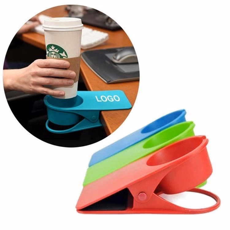 One Cup Drink/ Bottle Holder with Clamp for Desk or Table