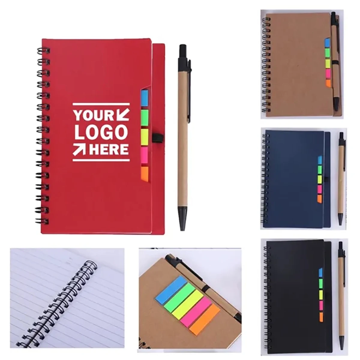 Notepad With Pen Holder and Stickers 1