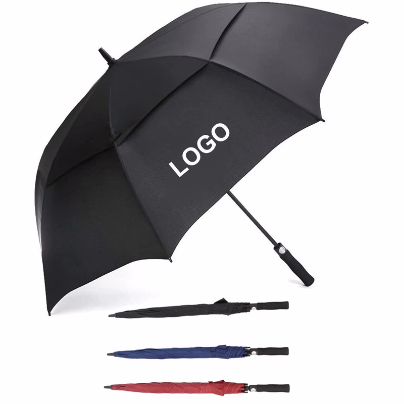 Automatic Large Double Canopy Vented Golf Umbrella