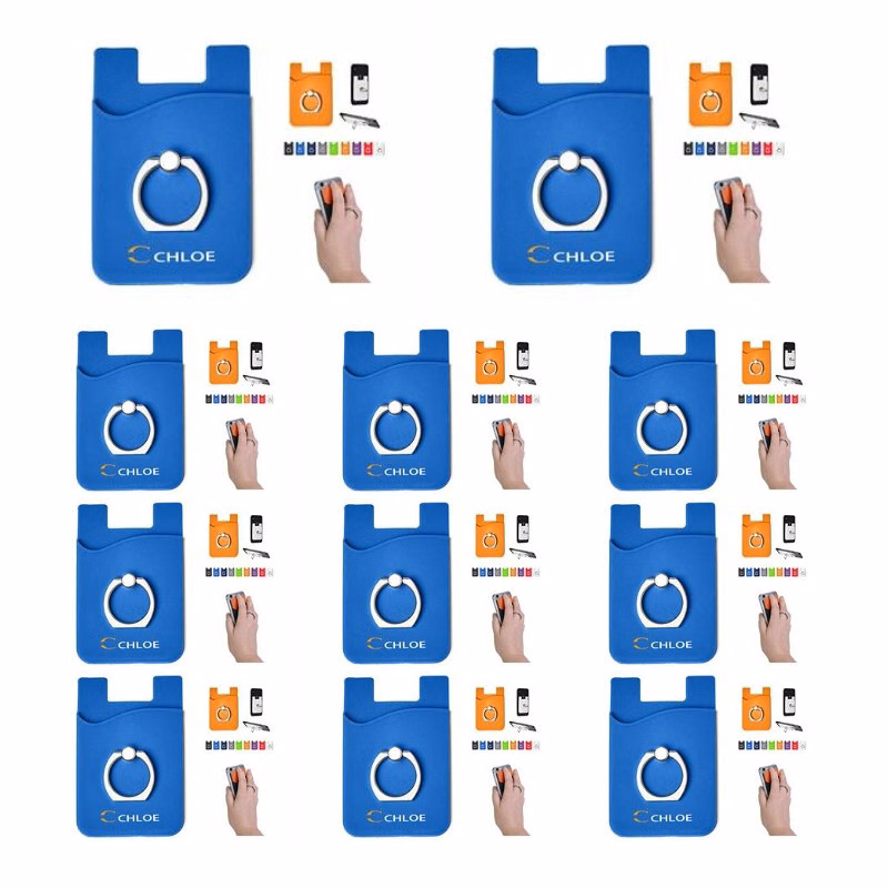 Silicone Card Holder With Metal Ring