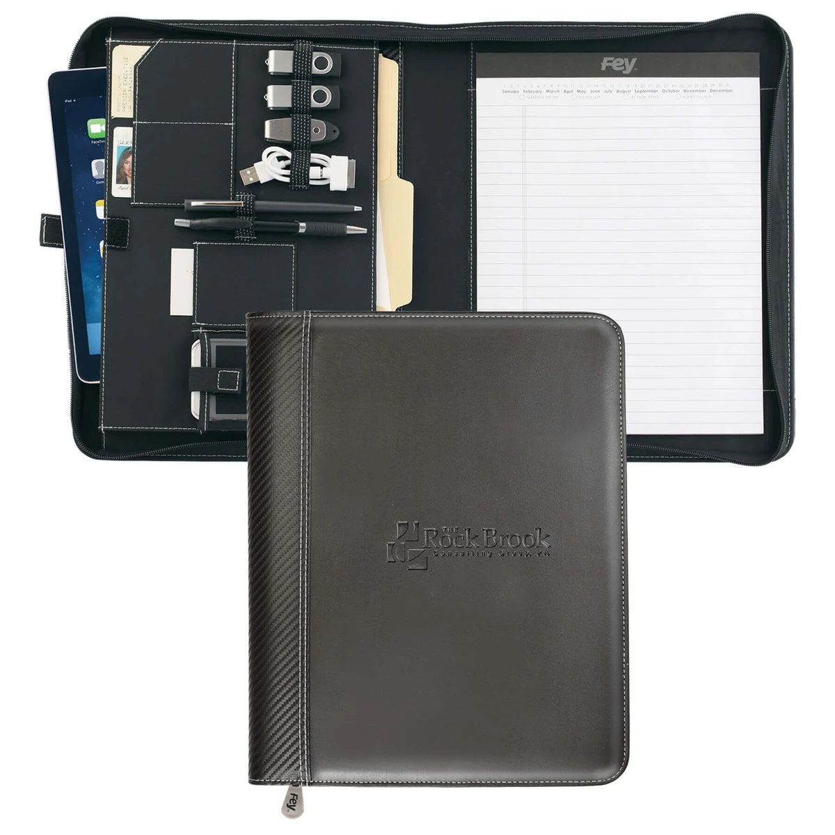 Carbon Fiber Zippered TechFolio 1
