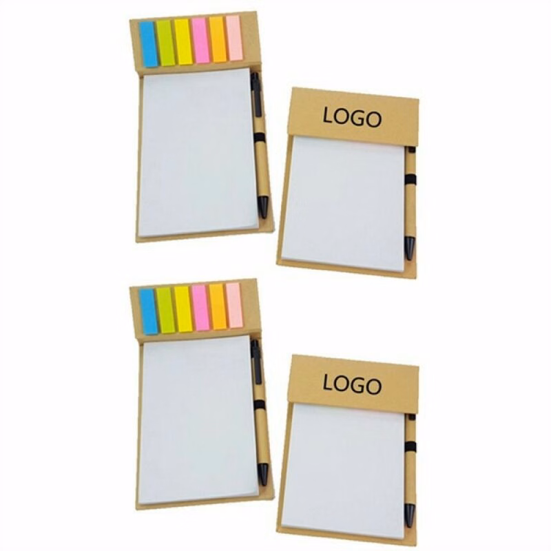 Custom Printed Sticky Notes Set with Pen