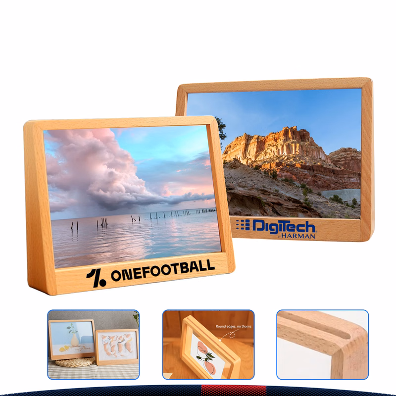 6 Inch Wooden Trapezoidal Picture Frame