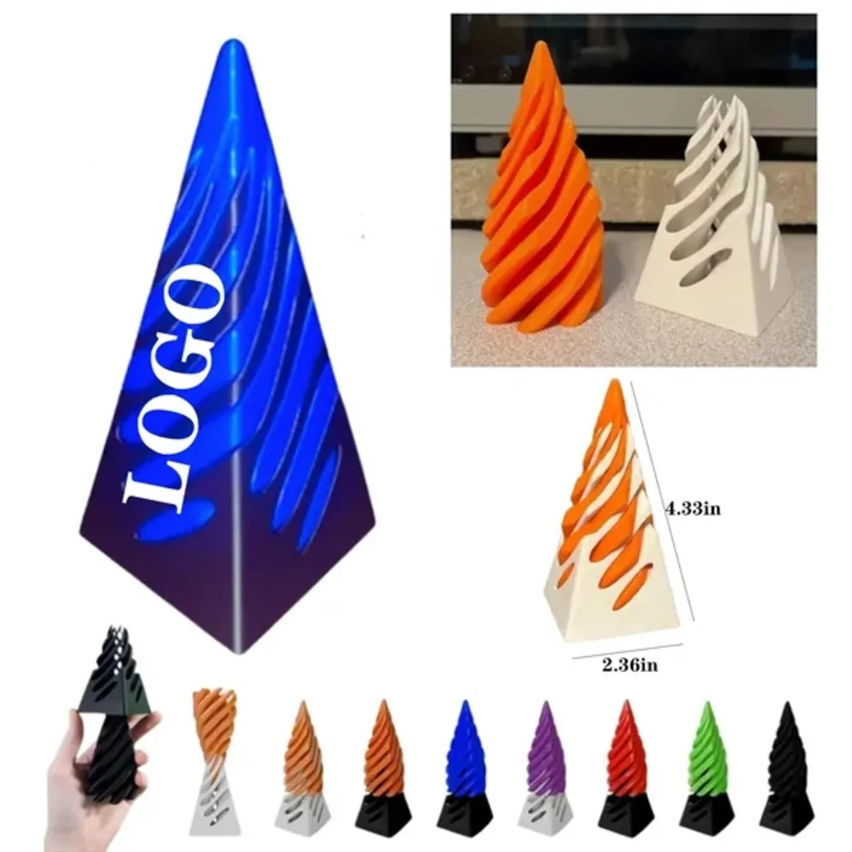 Pyramid Crossing Sculpture Decorative Ornaments
1