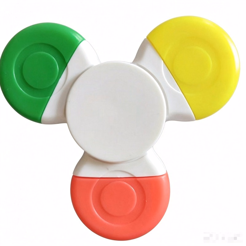 Tri-Color Plastic Spinner Highlighter Pen