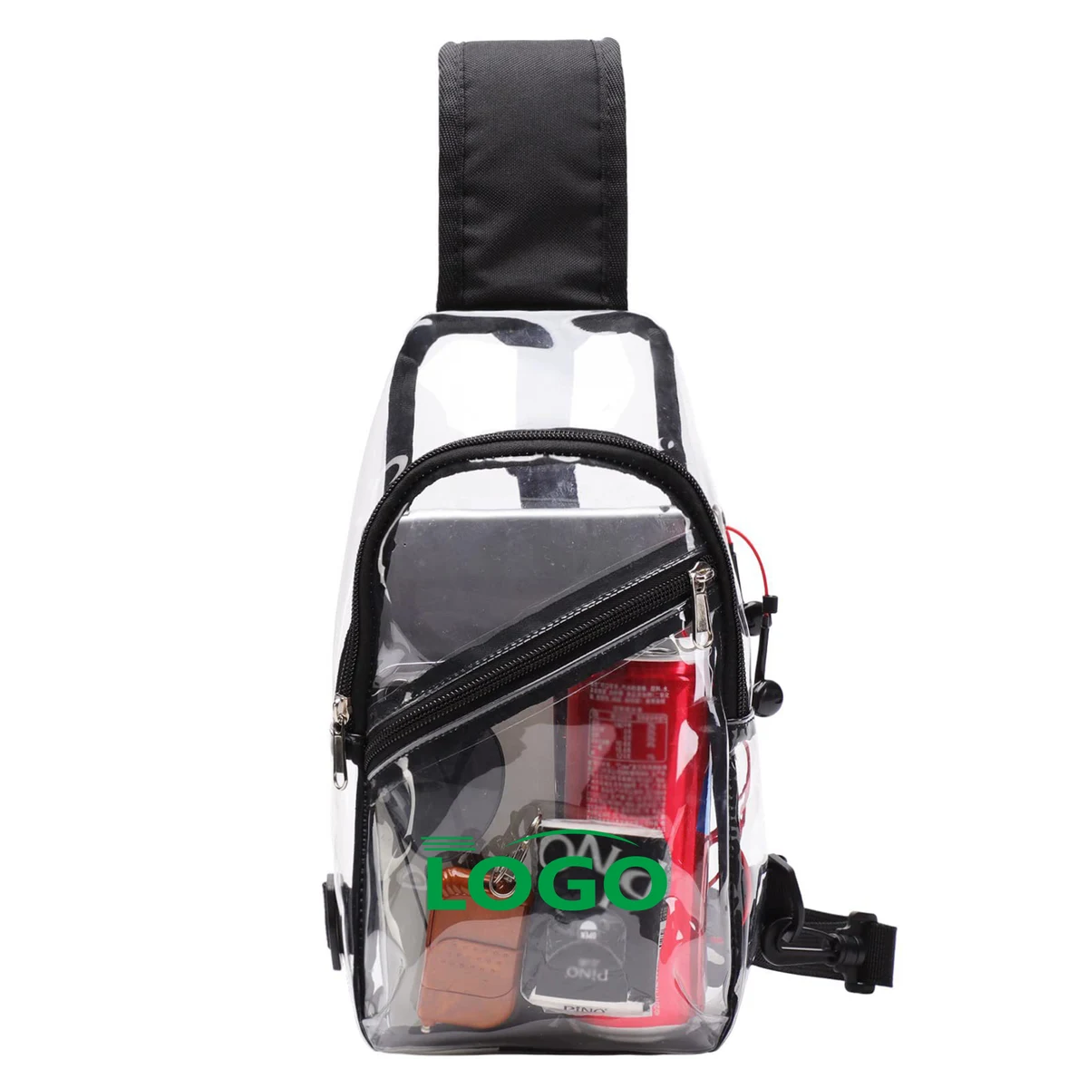 Transparent Crossbody Sling Bag with Pocket 1