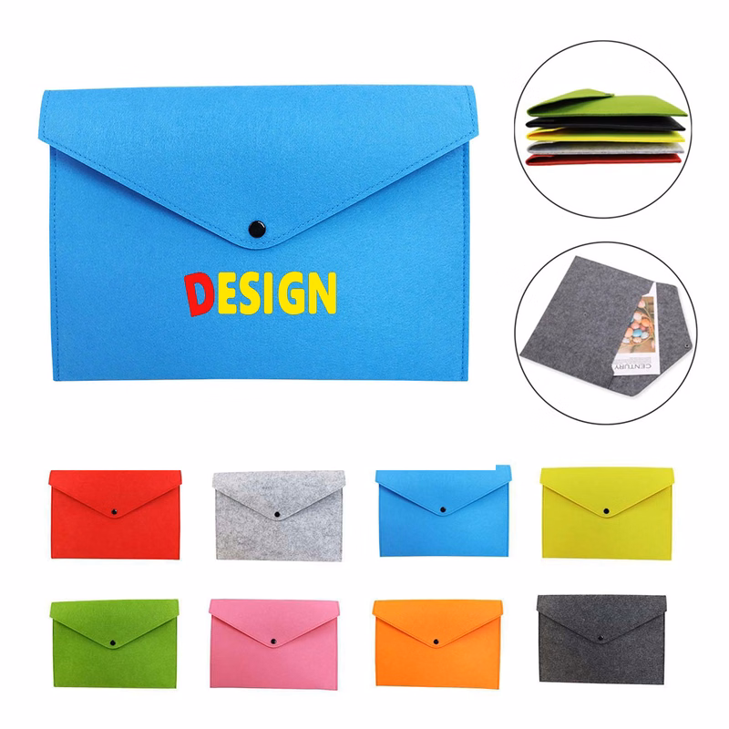 Office Document File Bag Snap Button Folder