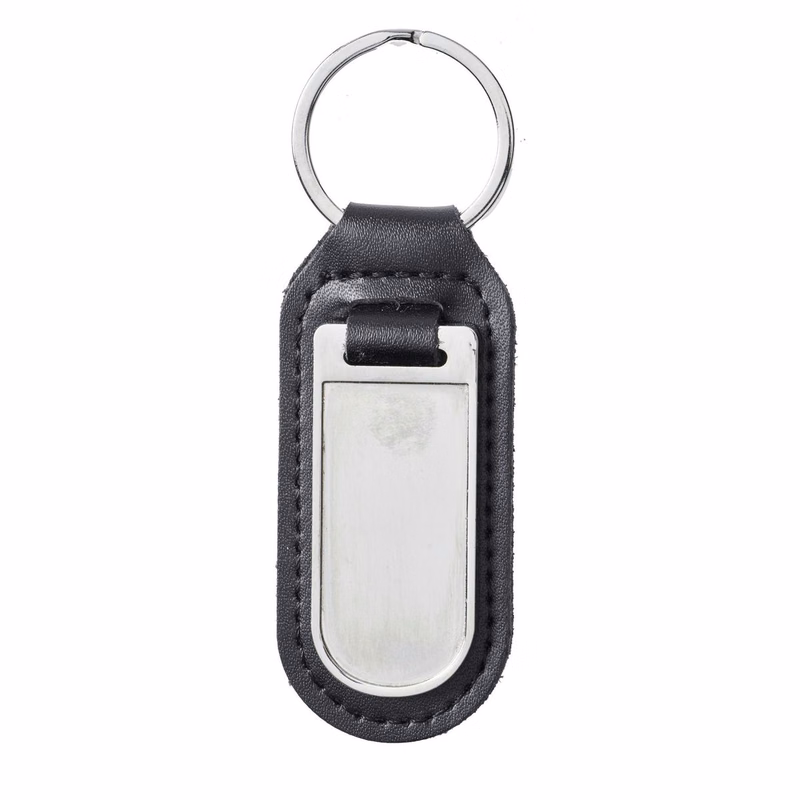 Leather & Metal Key Fob