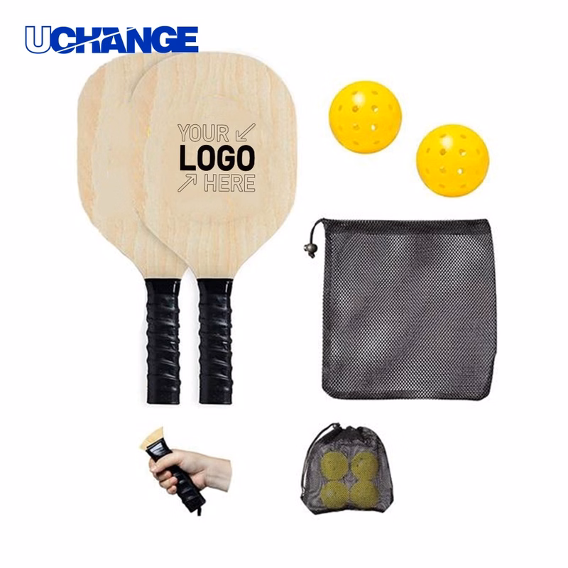 Pickleball Wood Paddle Set with 2 Paddles