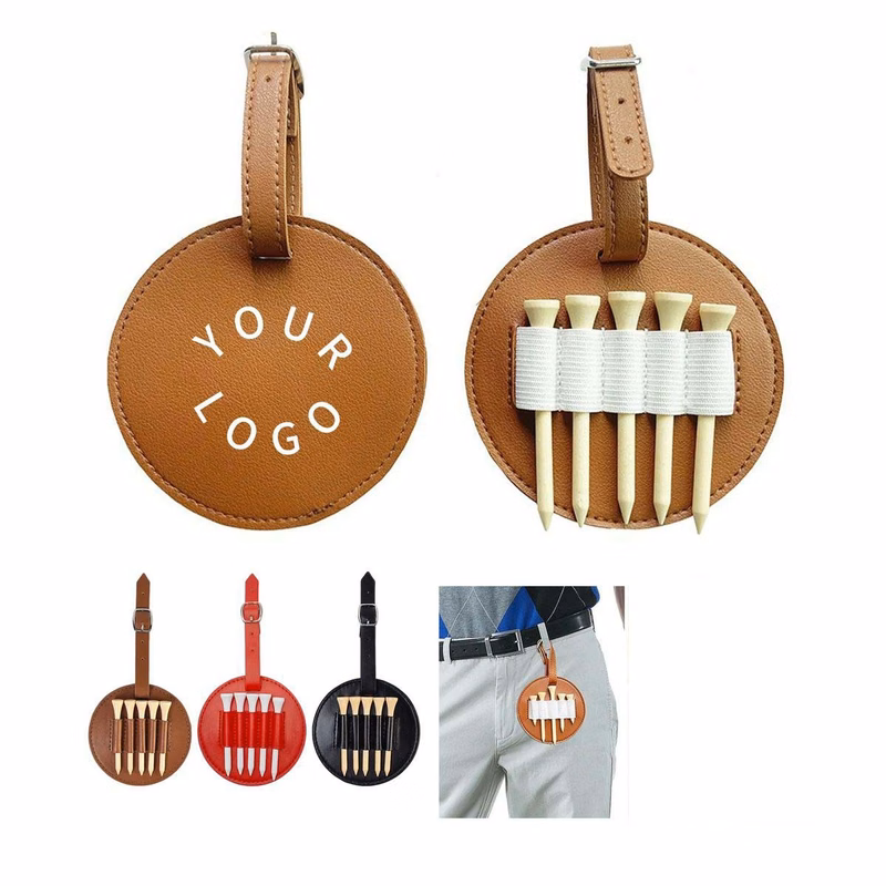 PU Leather Golf Tee Organizer for Easy Access