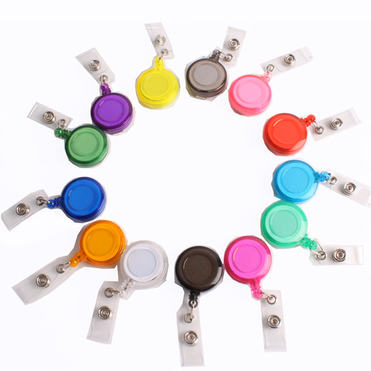 Round Retractable Badge Reel & Badge Holder
