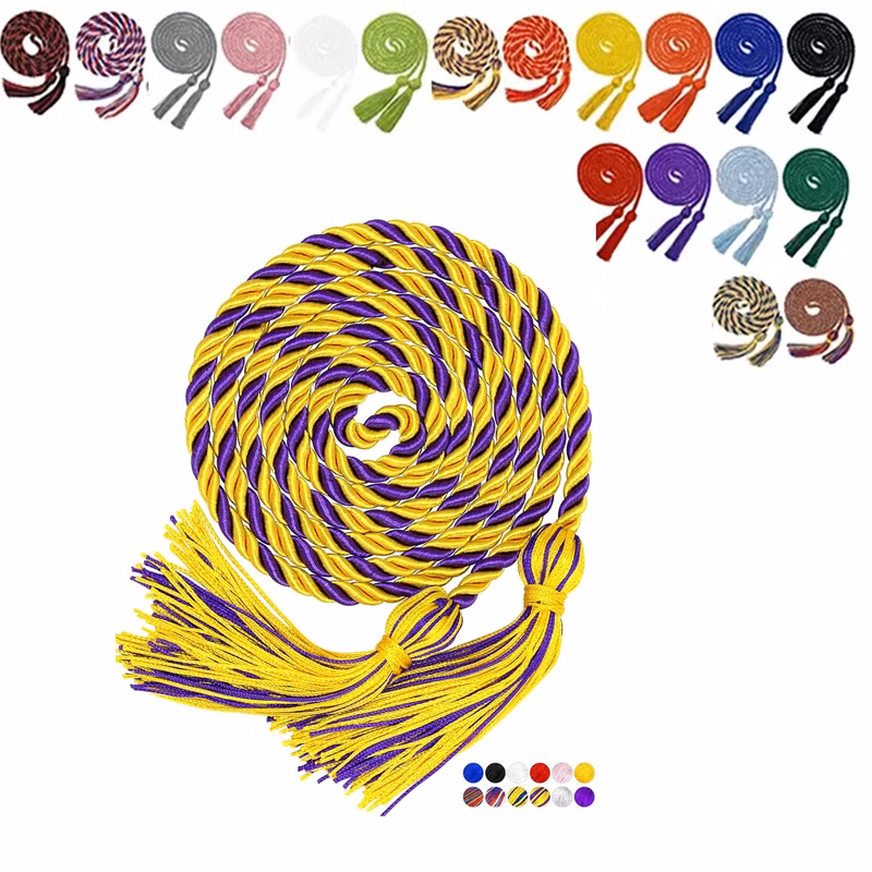 Braided Graduation Cords ?C Multiple Ribbon Colors