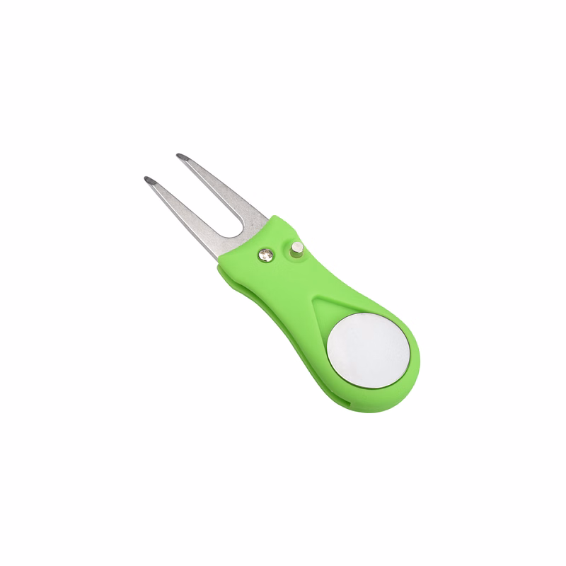 Foldable Golf Divot Repair Tool With Dome Label
