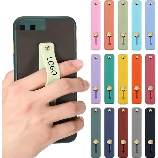 Phone Grip Holder Stand with Finger Strap Attachment 1