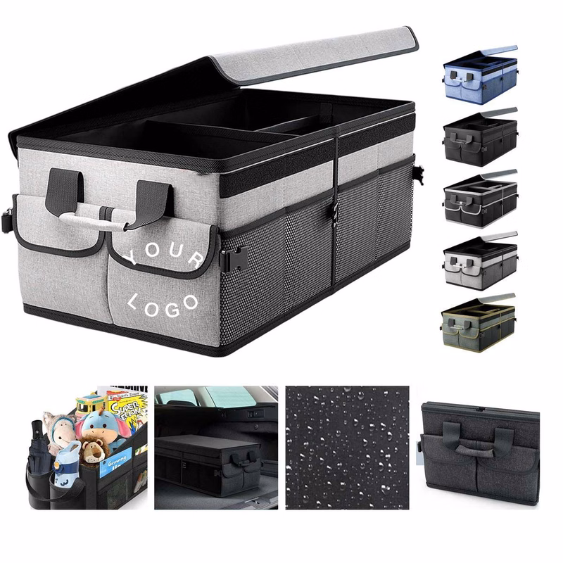Portable Car Organizer Box with Multiple Pockets
